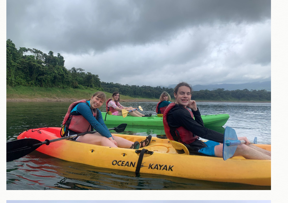 Linworth students enjoying a kayaking trip